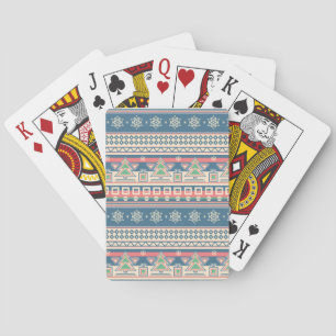 Christmas Tree Aztec Style - Unique Holiday Playing Cards