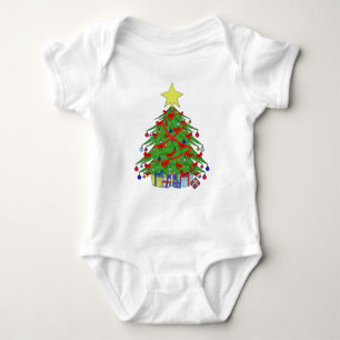 Christmas tree baby bodysuit