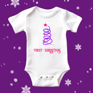 Christmas tree baby bodysuit