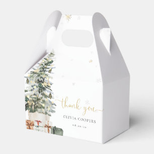 Christmas Tree Baby Shower Favour Box