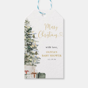Christmas Tree Baby Shower Gift Tags
