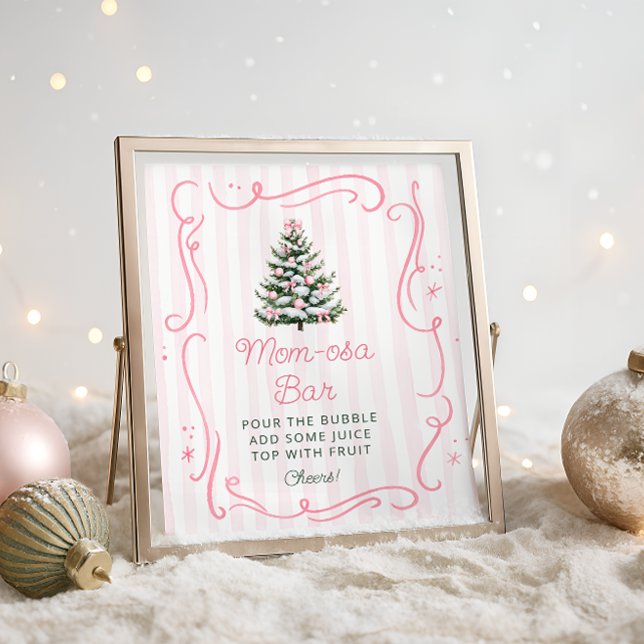 Christmas Tree Baby Shower Mum-osa Bar Poster (Creator Uploaded)