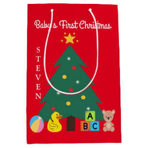 CHRISTMAS TREE BABY'S FIRST CHRISTMAS BAG