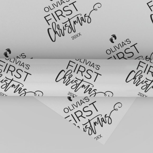 Christmas Tree Baby's First Christmas Wrapping Paper (Creator Uploaded)