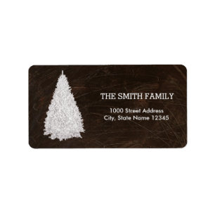 Christmas Tree Background Label