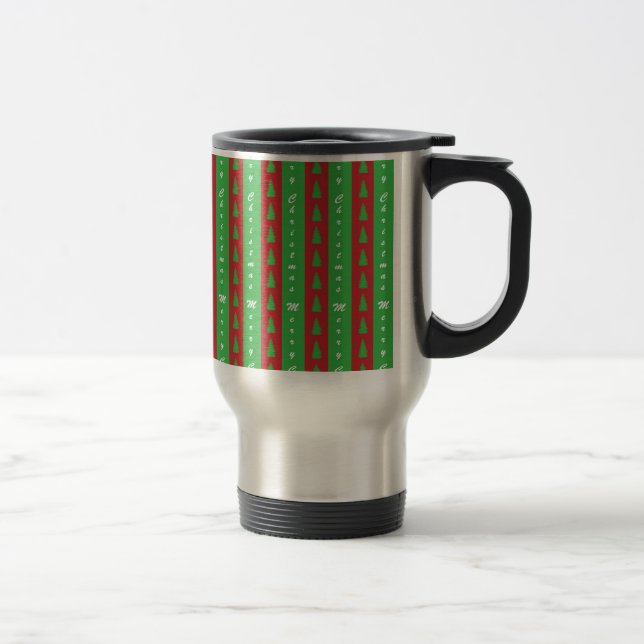 Christmas Tree Backgroundpattern Travel Mug (Right)