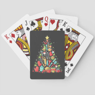 Christmas Tree Baking Chef Cook Xmas Playing Cards