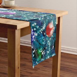 Christmas Tree Balls Pattern Short Table Runner