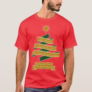 Christmas Tree Banner Typography Star Personalised T-Shirt
