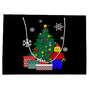 Christmas Tree Baseball Large Gift Bag
