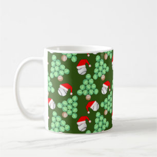 Christmas Tree Baseball Santa Hats Coffee Mug