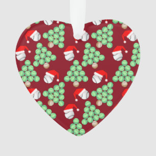 Christmas Tree Baseball Santa Hats Ornament