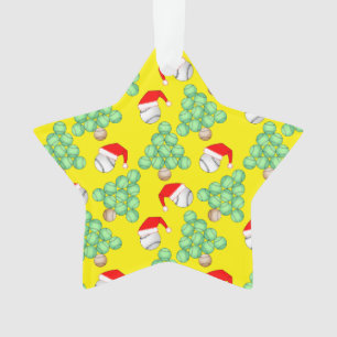 Christmas Tree Baseball Santa Hats Ornament
