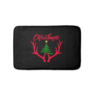 Christmas tree bath mat