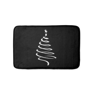 christmas tree bath mat