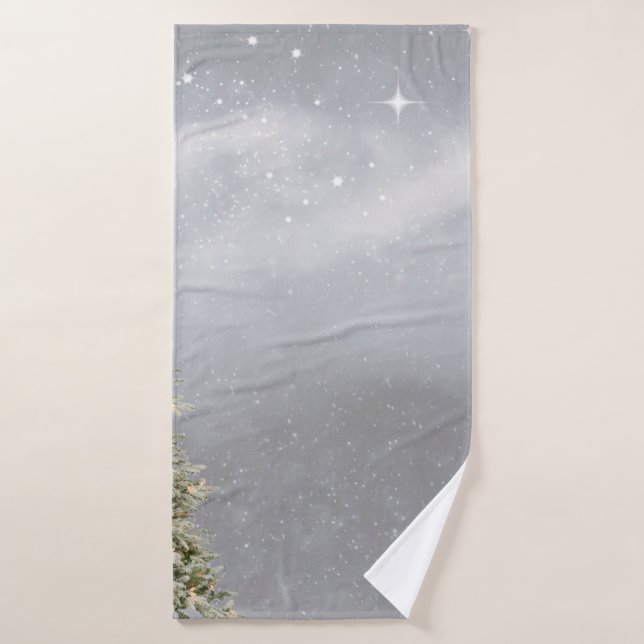 Christmas tree bath towel (Bath Towel)