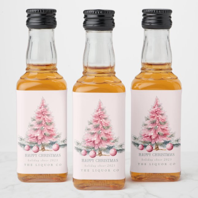 Christmas Tree Baubles Mini Liquor Bottle Labels  (Bottles)