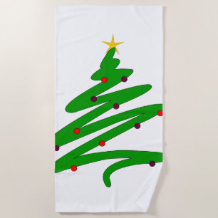 Christmas Tree Beach Towel