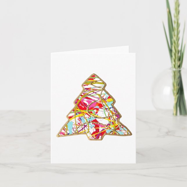 Christmas Tree Blank Note Card (Front)