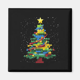 Christmas Tree Block Brick Building Xmas Master Bu Magnet