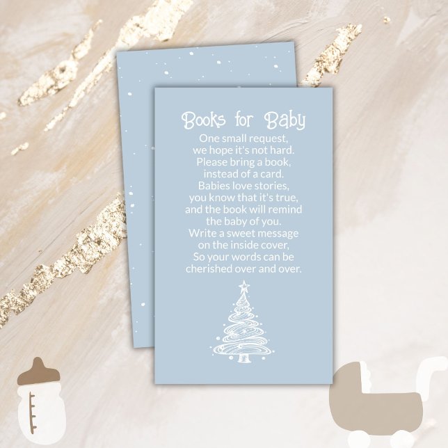Christmas Tree Boho Blue Boy Books for Baby Enclosure Card (Creator Uploaded)