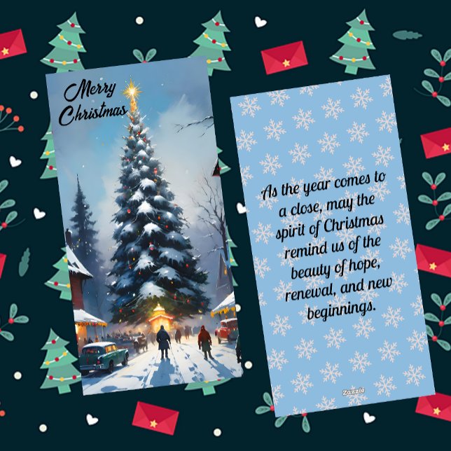 Christmas Tree Bookmark Holiday Card (Creator Uploaded)