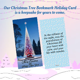 Christmas Tree Bookmark Holiday Card