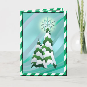CHRISTMAS TREE & BORDER by SHARON SHARPE Holiday Card