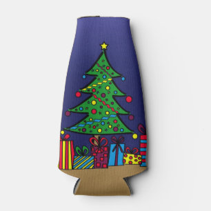 Christmas tree bottle cooler