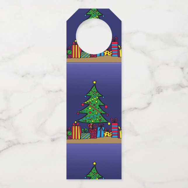 Christmas tree bottle tag (Front)