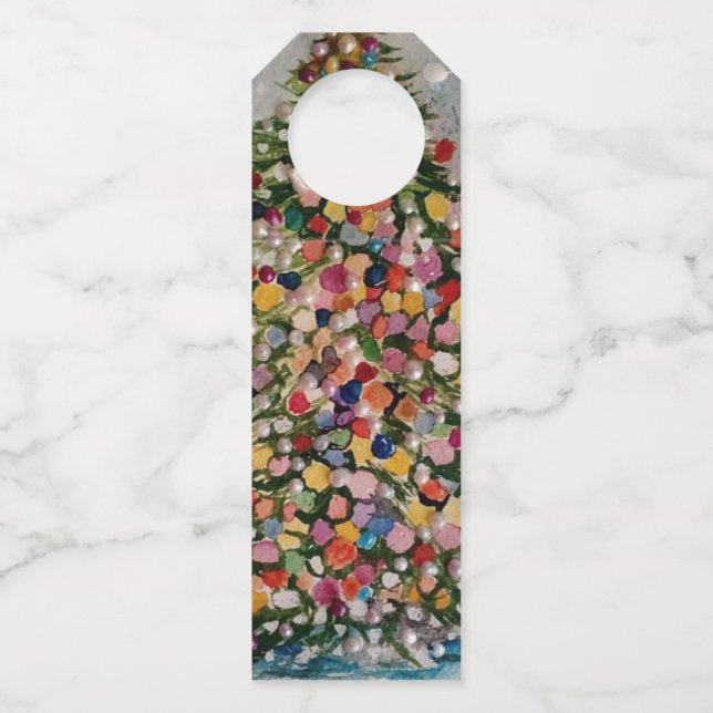 CHRISTMAS TREE  BOTTLE TAG (Front)