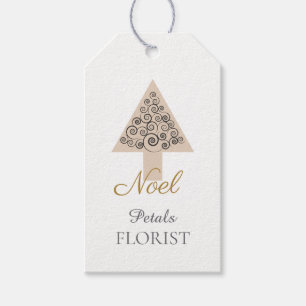Christmas Tree Boutique Florist Branding, Noel Gift Tags