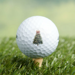 Christmas Tree Bow Coquette Xmas Golf Balls