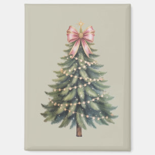 Christmas Tree Bow Coquette Xmas Magnet