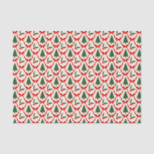 Christmas Tree & Bow Pattern Tissue Paper