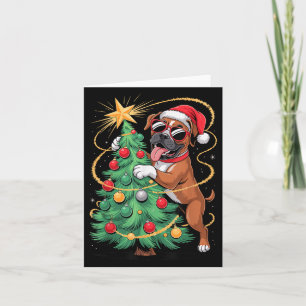 Christmas Tree Boxer Dog Sungles Card