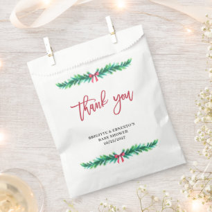 Christmas Tree Branch Baby Shower Favour Bags
