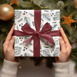 Christmas tree branches and berries - teal wrapping paper sheet<br><div class="desc">Christmas tree branches and berries - teal Wrapping Paper Sheets</div>