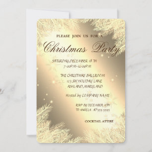 Christmas Tree Branches,Corporate Christmas Party, Invitation