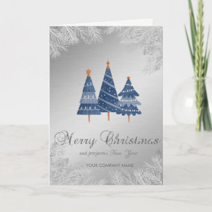 Christmas Tree,Branches,Silver ,Corporate Holiday  Card