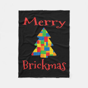 Christmas Tree Brick Master Builder Brick Set Bloc Fleece Blanket