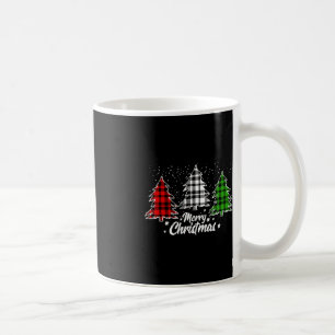 Christmas Tree Buffalo Plaid Red White Green Xmas  Coffee Mug