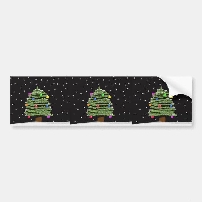 Christmas Tree Bumper Sticker (Front)