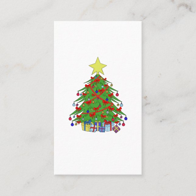 Christmas tree business card (Front)