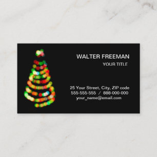 Christmas tree business card