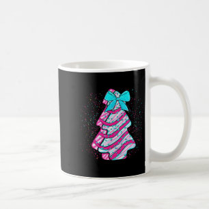 Christmas Tree Cake Coquette Bow Xmas Matching Fam Coffee Mug