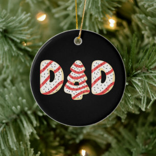 Christmas Tree Cake Matching Family Party Dad Ceramic Tree Decoration