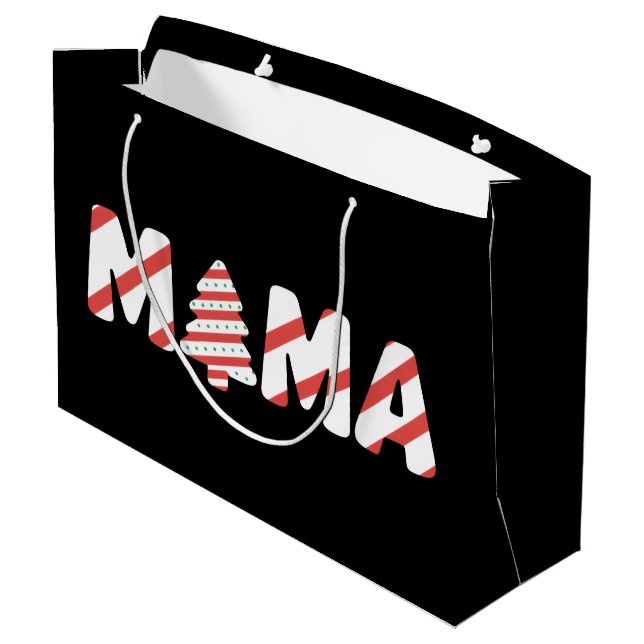 Christmas Tree Cake Matching Family Party Mama  Large Gift Bag (Back Angled)