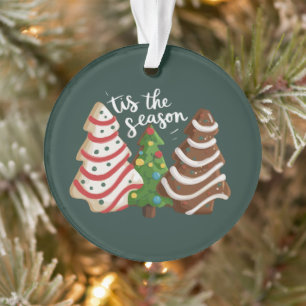 Christmas Tree Cake Tis The Season Xmas Holiday  Ornament