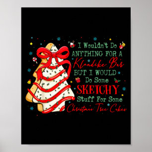 Christmas Tree Cakes Coquette Bow Xmas Pajamas Hol Poster